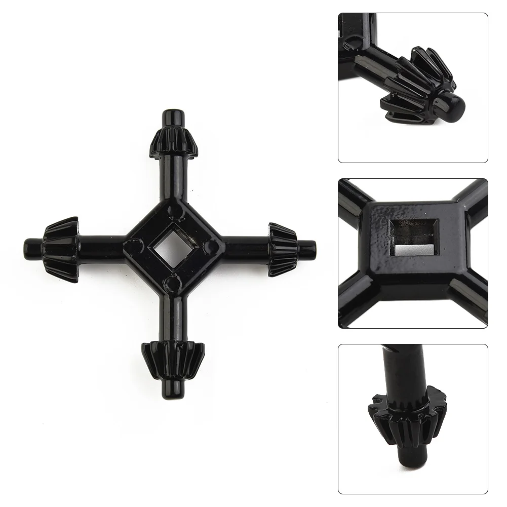 

4 in 1 Drill Press Chuck Key Compatible with 3/8" 1/2" 3/4" 1" Sockets Carbon Steel Construction for Heavy Duty Use Black