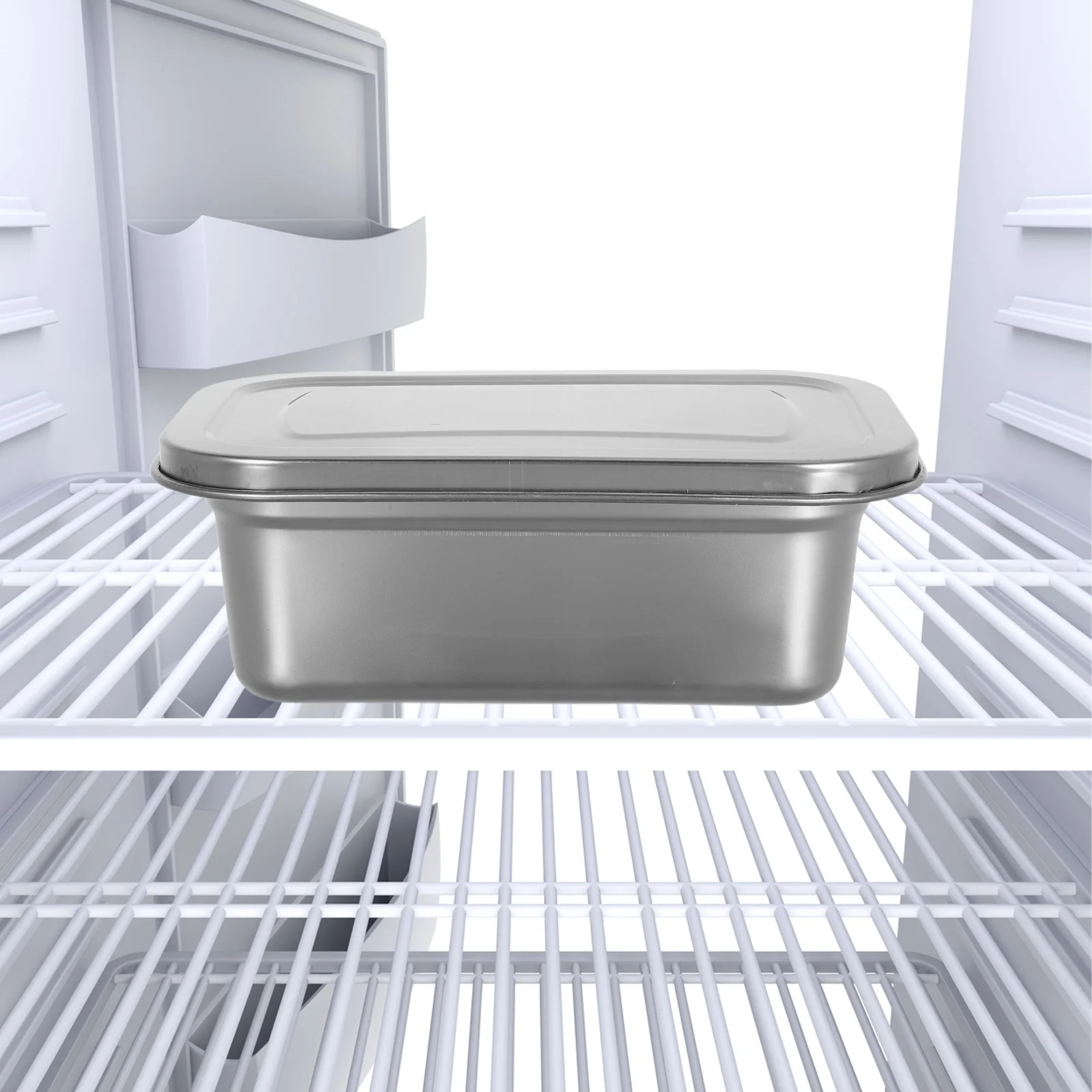 

2pcs Stainless Steel Ice Cream Containers Reusable Freezer Storage Box For Homemade Ice Cream Food Container Leakproof