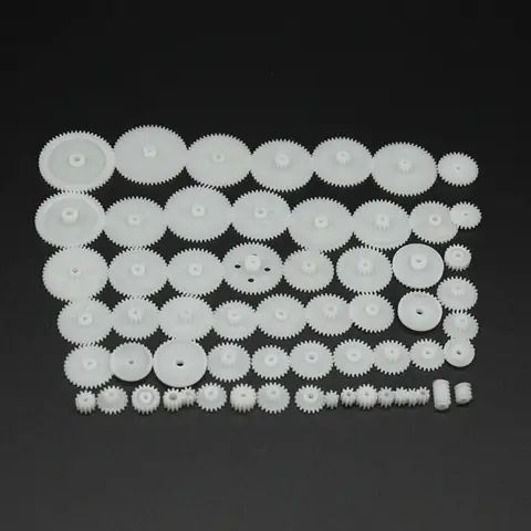 58PCS Mixed Kunststoff Getriebe Tasche Motor Motor Getriebe Getriebe 0,5 Form DIY Handgemachte Spielzeug Zubehör Motor