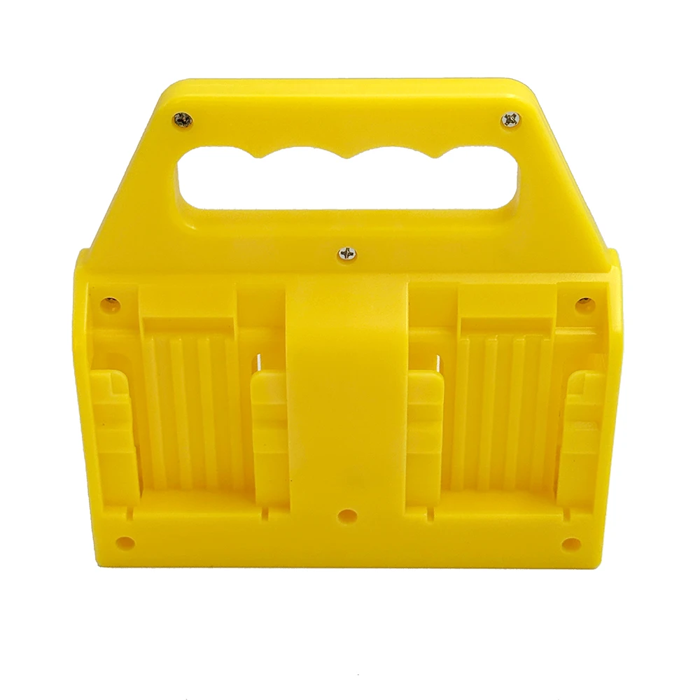 4 Slot Portable Battery Mount Holder for Dewalt 18V Li-ion Battery Storage Rack with Handle Workshop Garage No Battery