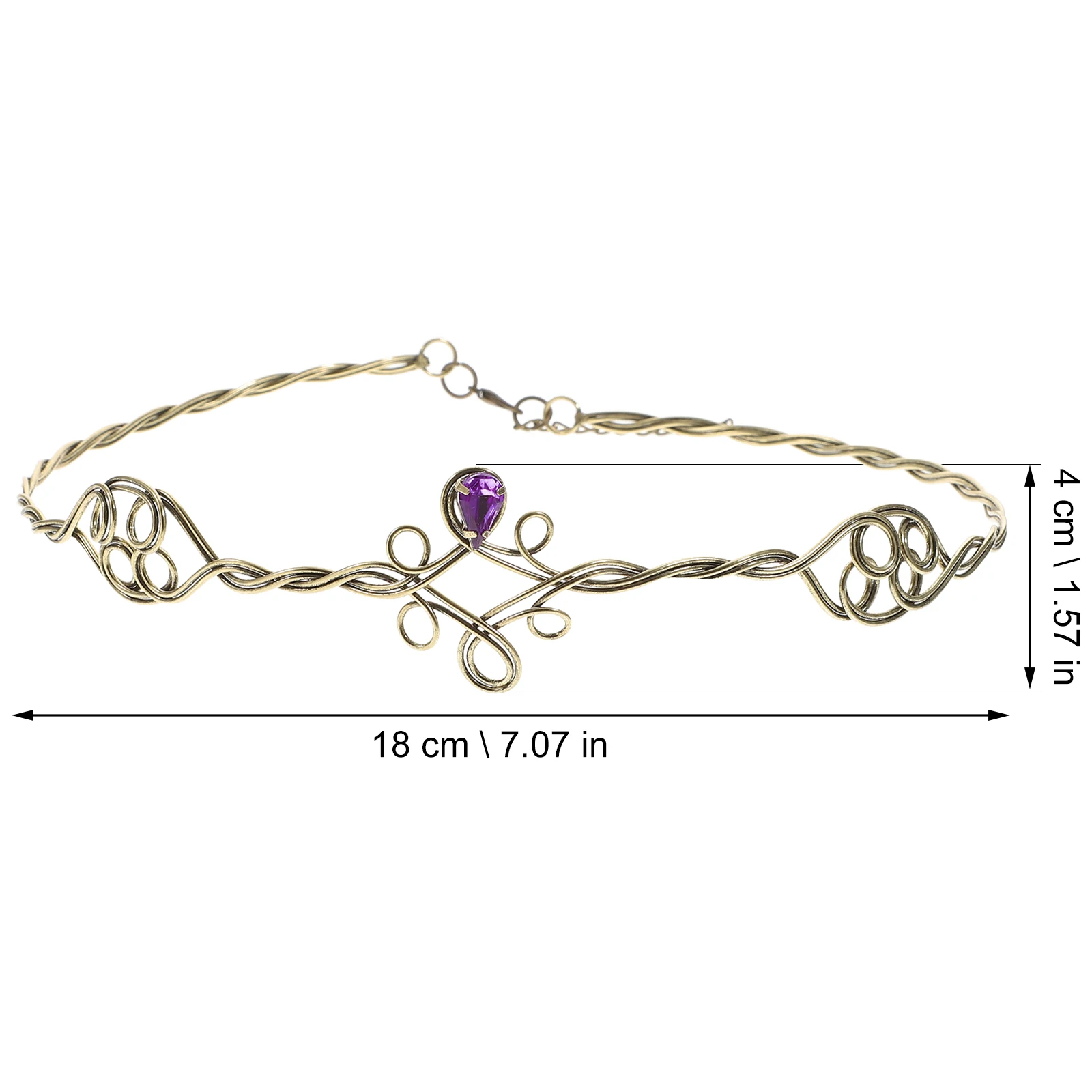 

Delicate Alloy Metal Headband Rhinestones Bridal Wedding Hair Accessories Braid Women Vintage Crowns Firm Fit