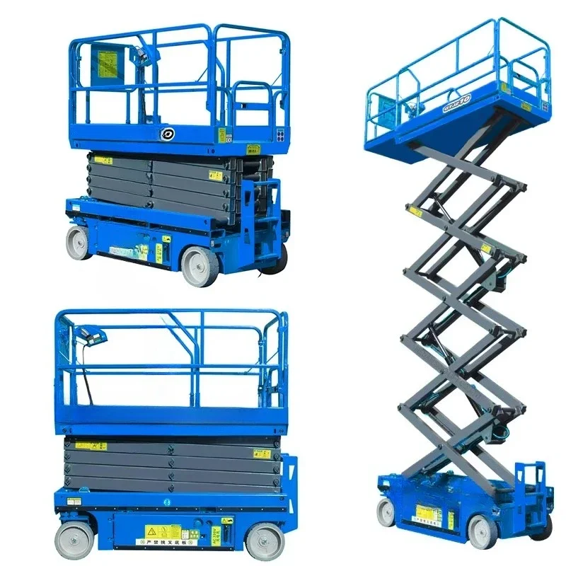 6M 8m 10m 12m selbstfahrende Scherenhebebühne, kleine Stahl-Arbeitsbühne, elektrische mobile hydraulische Scherenhebebühne