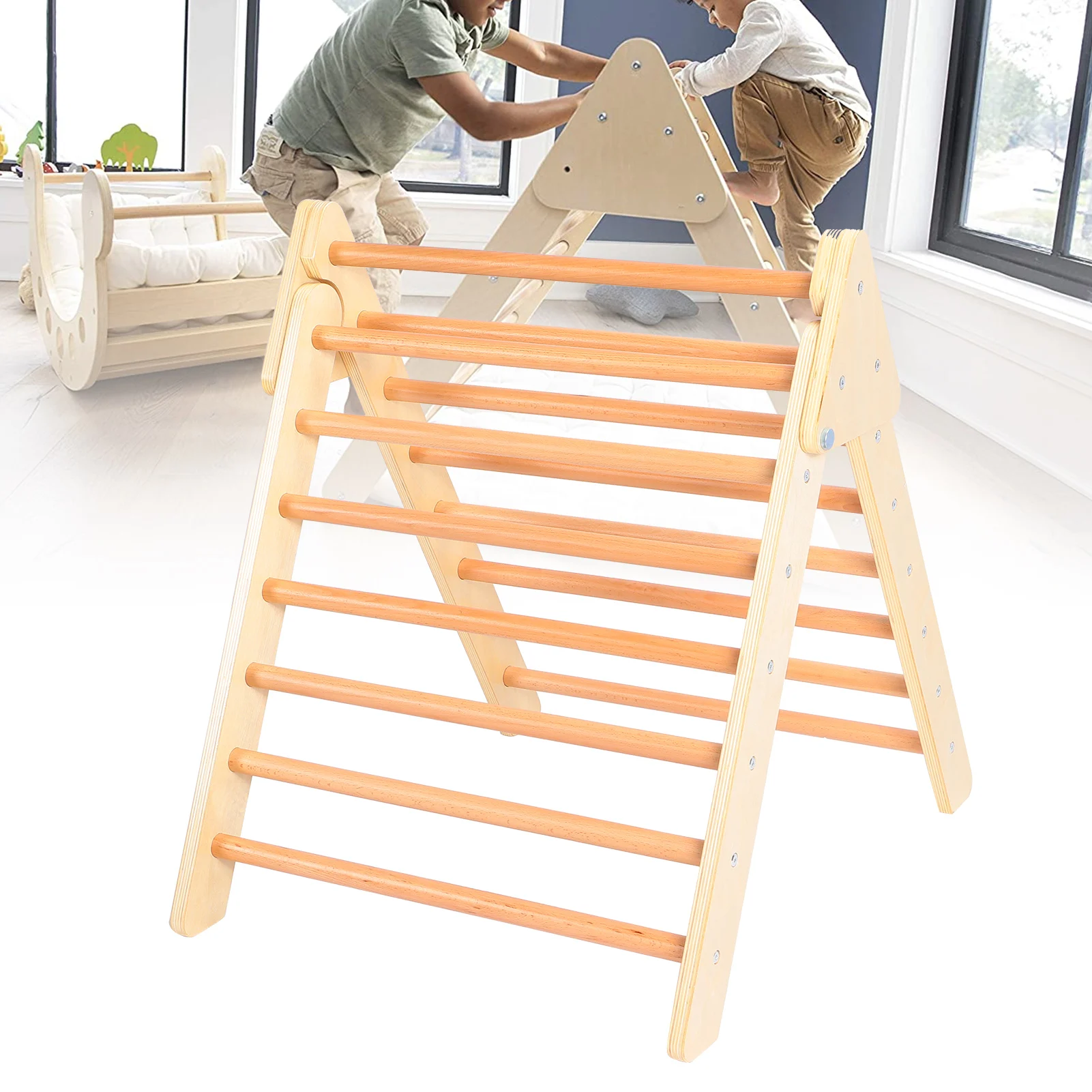 70x70x60CM collapsible triangular ladder Climbing,Triangle§Foldable,Climbing,Triangle§Toddlers,Triangle,Climber§Toddlers,Climber