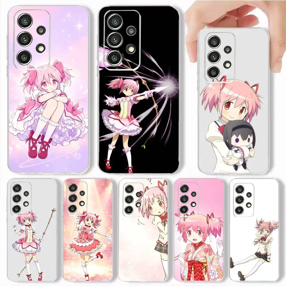 Cute Puella Magi M-Madoka Magica-a Phone Case Transparent Soft case For Samsung S25,S24,S21,S22,S23,S30,Ultra,S20,Plus