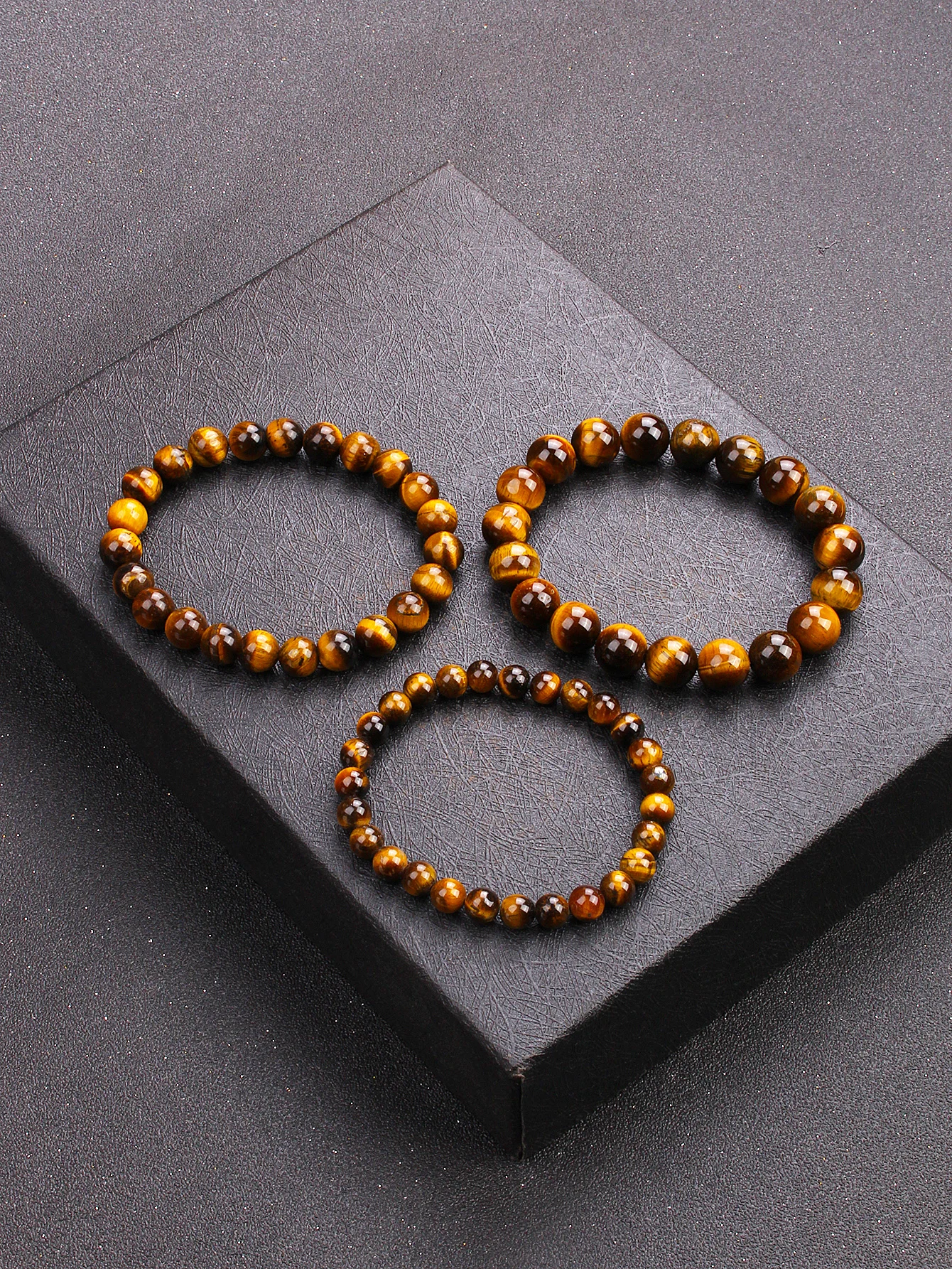 Tiger's Eye Healing Bracelet for Courage & Protection Natural Stone Energy Balance, Anxiety Relief Bead Jewelry Adjustable Gift