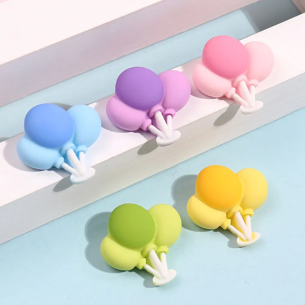 

10pcs Resin Cloud Balloon Cute Charms Flatback Cabochons DIY Phone Case Decoration Hairpin Earring S al Clip Lovely