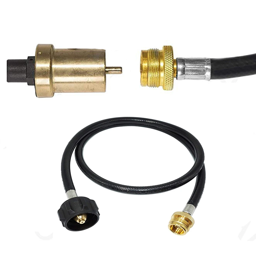 Propane Tank Hose Adapter 1lb to 20lb Converter High Pressure Gas Pipe QCC1 Replacement BBQ Grill Lantern Heater Stove Camping