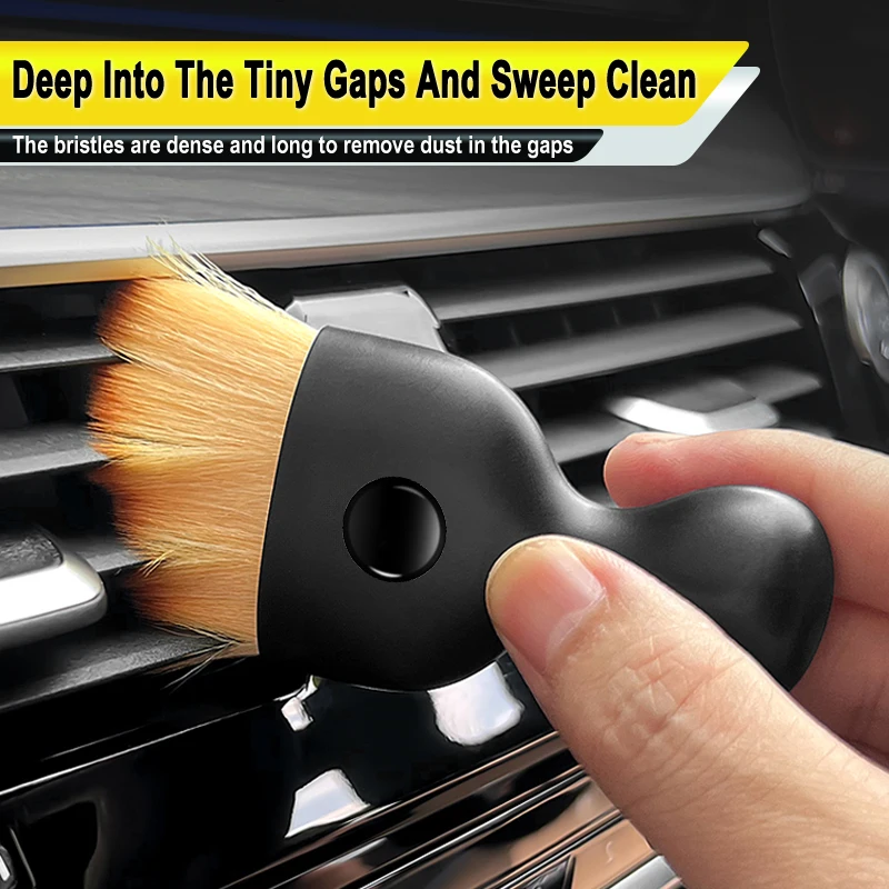 Car Brush Crevice Dusting Detailing Car Air Vent Cleaning Soft Brush Car Interior Cleaning Tool Air Outlet Cleaning Brush