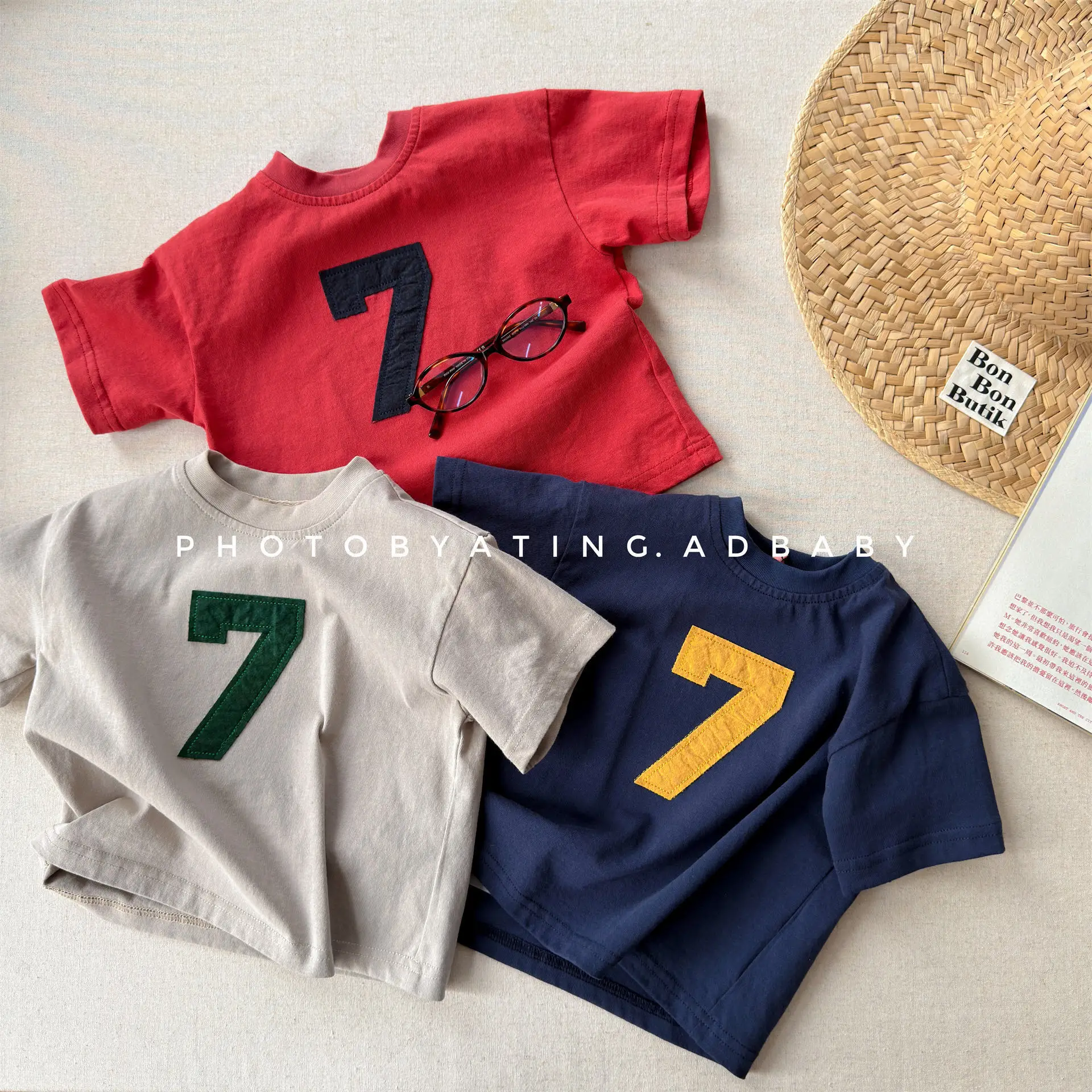 

2026 Summer New Children Short Sleeve T Shirts Boys Girls Letter Print Casual Tops Cotton Toddler Tee Fashion Baby Clothes