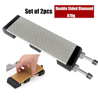 DMD Titanium Diamond Whetstone Double Sided 400 and 1000 Grits With Size 200*70*8mm Knife Sharpening Stone with Holder