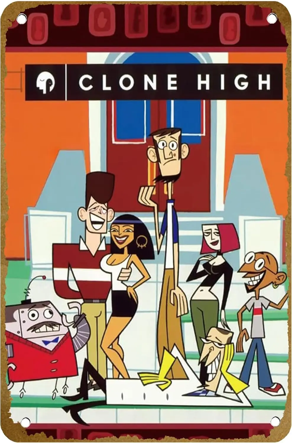 Clone High (MyCast Edition) Poster Vintage Metal Tin sign Logo Family Club Bar Cafe Bedroom Art Wall Decoration Gift 8x12 i sign