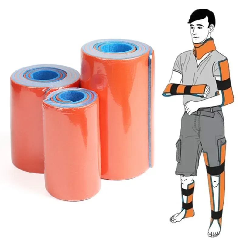 Polymer First Aid Splint Roll Waterproof Medical Emergency Fracture Bandage Fixed Splint Support Braces for Neck Leg Arm Health