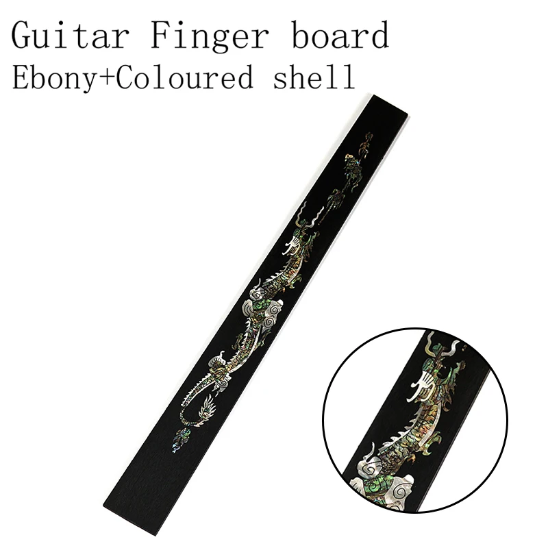 Ebony/rose painted shell inlaid engraving Parquet engraved fretboard ballad classical guitar fingerboard Guitar Making Wood