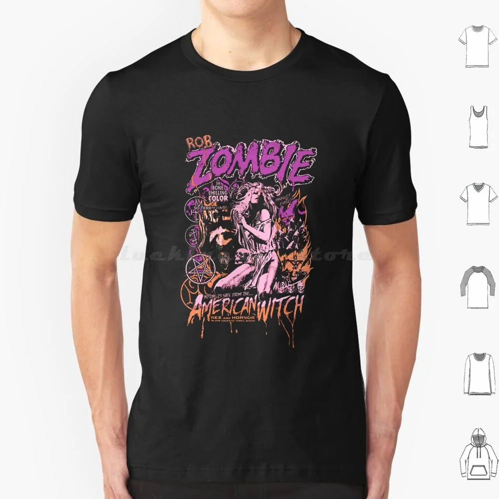 Camiseta de Rob Zombie con diseño de bruja americana para hombres, mujeres y niños, talla 6xl, música de Rob Zombie, Rob Zombie simple, Rob Zombie divertido, Rob Zombie Disco