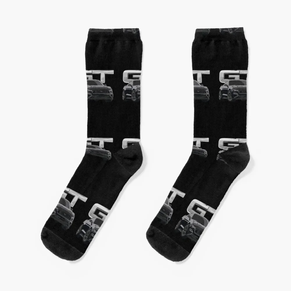 

Mustang GT V8 shadow black Socks japanese fashion valentine gift ideas sheer Socks For Men Women's