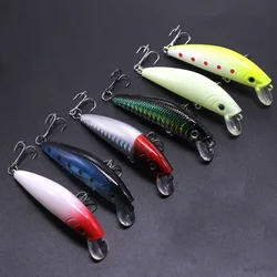 1PCS Minnow Fishing Lure 7cm/8g 3D Eyes Crankbait Lure Wobbler Artificial Hard Bait Three Anchor Hook Fishing Tackle