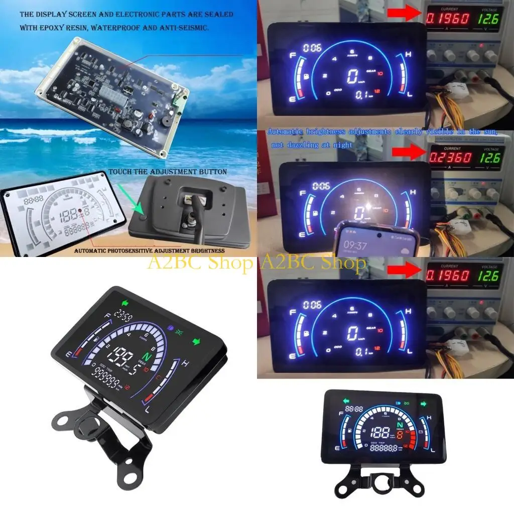 

A2BC Easy Install Digital Bike Dashboard Accurate Speed&Distance Readings for CG125, ITALIKA EX125 FORZA125 FT125 Motorcycles