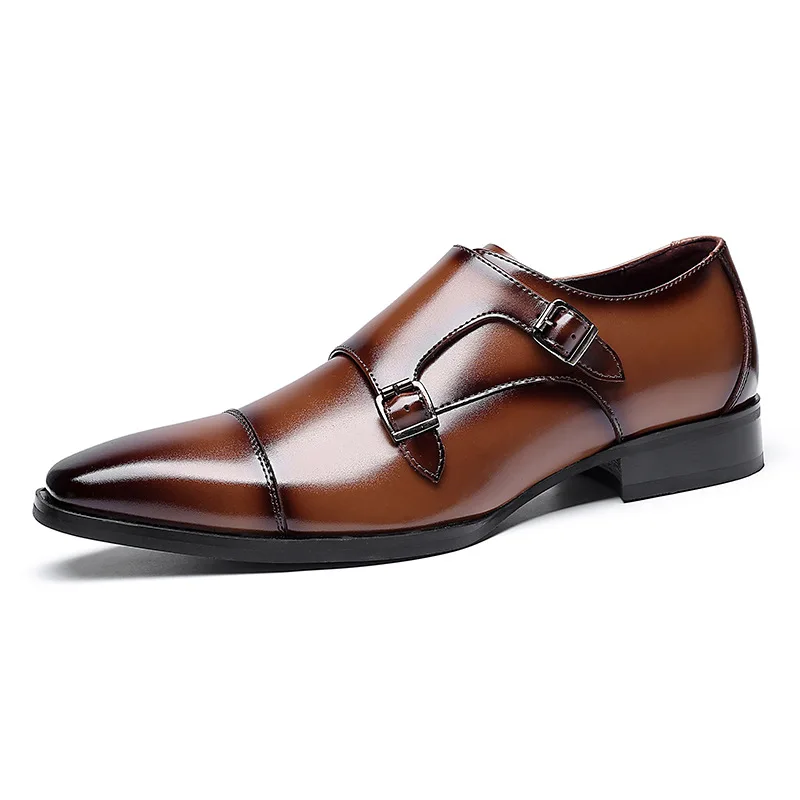 Men's New British Shoes Large Size Three-joint Casual Genuine Business Gentleman British Style Leather Formal Men's Casual Shoes