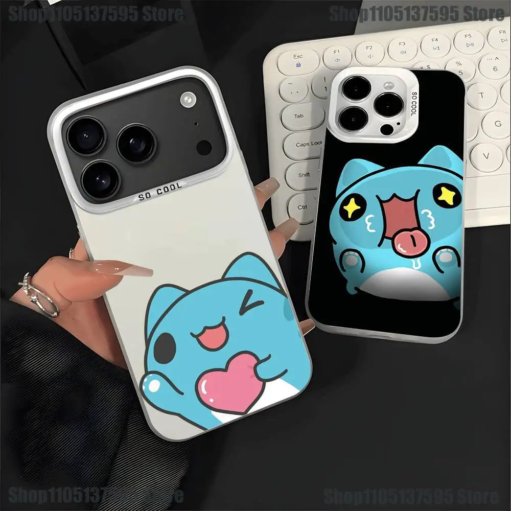

Cute B-Bugcat Capoo Phone Case For iPhone 17,16,15,14,13,12,11,Pro,XS,Max,Plus,Mini,SE4,E White Matte Shockproof Cover