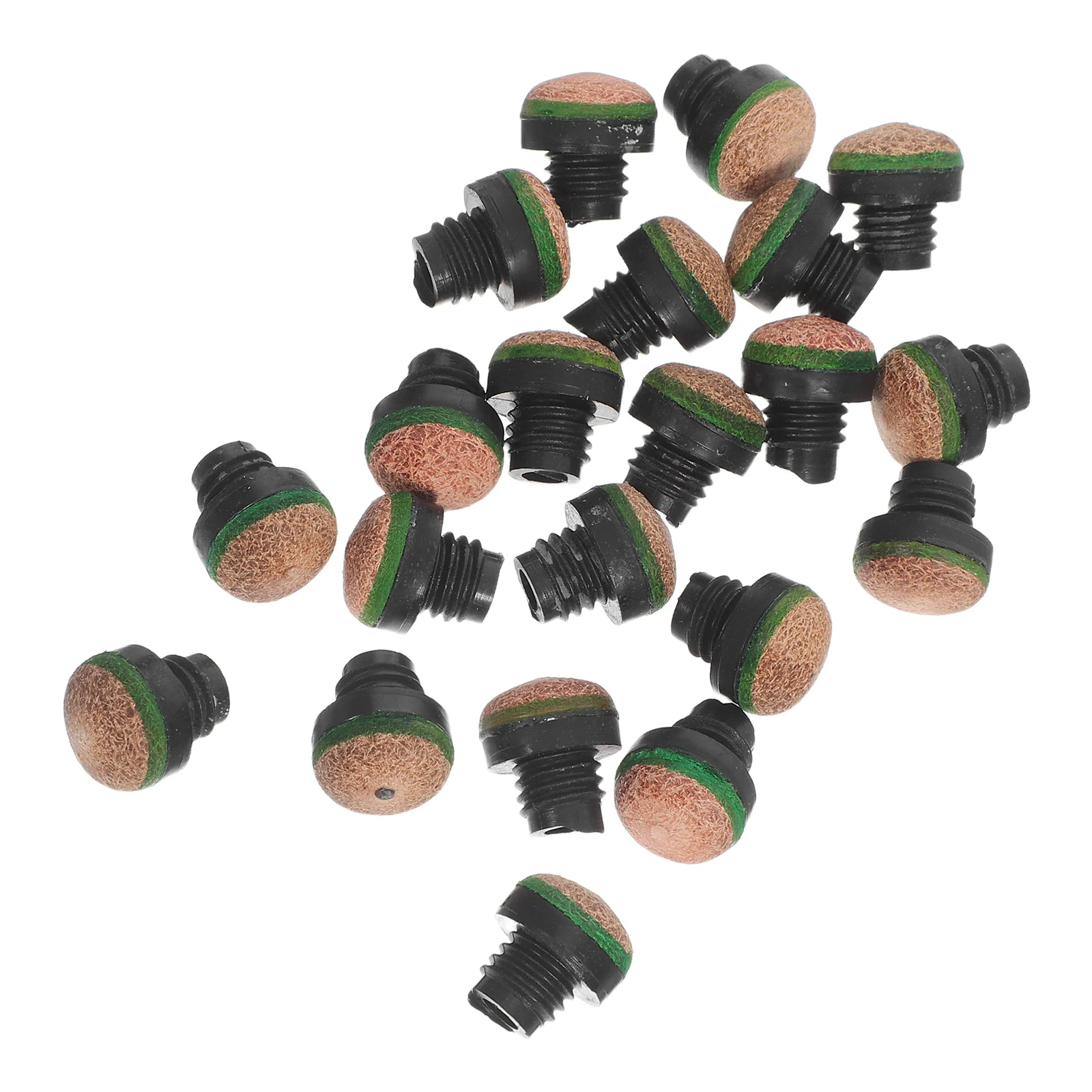 

20Pcs Pool Cue Tips Screw-on Threaded Replacement Pool Stick Tips Kit for Precision Snooker Billiard Play