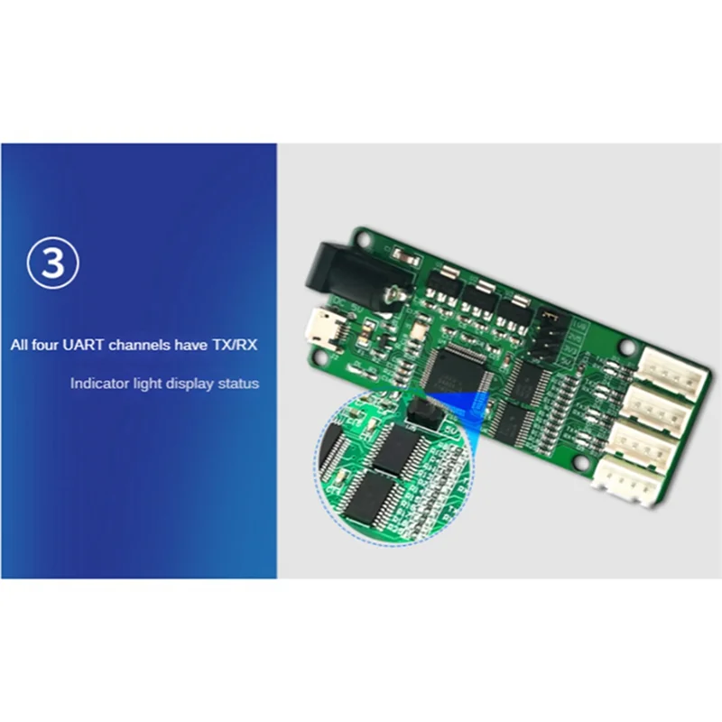 機器用シリアルポートモジュール、uart usbから4ウェイttl ft4232、dc 5v、コンバーターボード