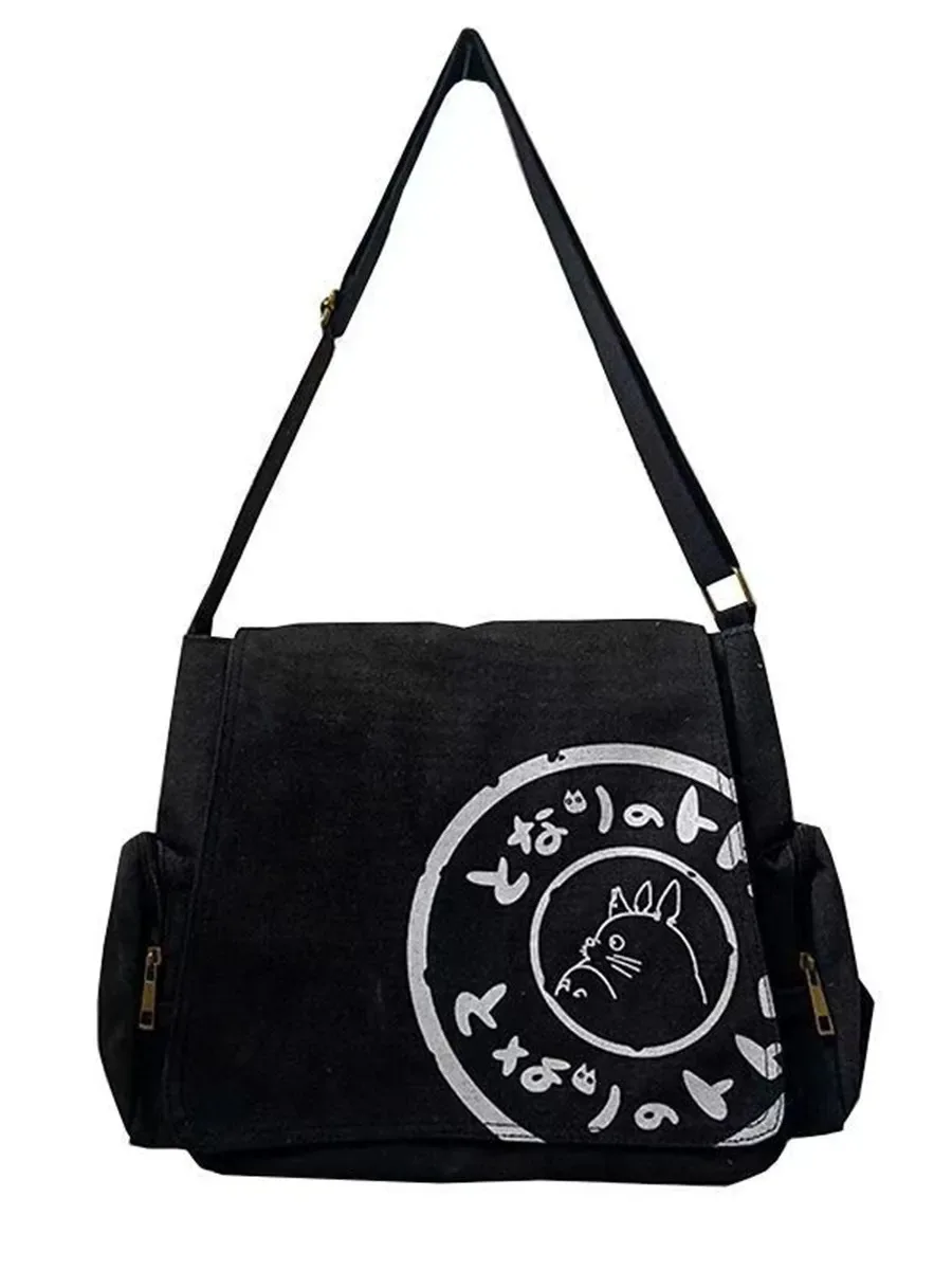 Japanese and Korean canvas bags Anime periphery My neighbor is Chinchilla shoulder bag Totoro backpack messenger bag School bag