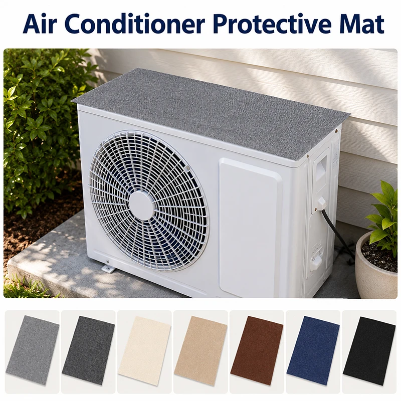 Air Conditioner Outdoor Unit Top Pad Waterproof Soundproof Self Adhesive Sun Protection Drip-Proof Cushion Noise Reduction Cover