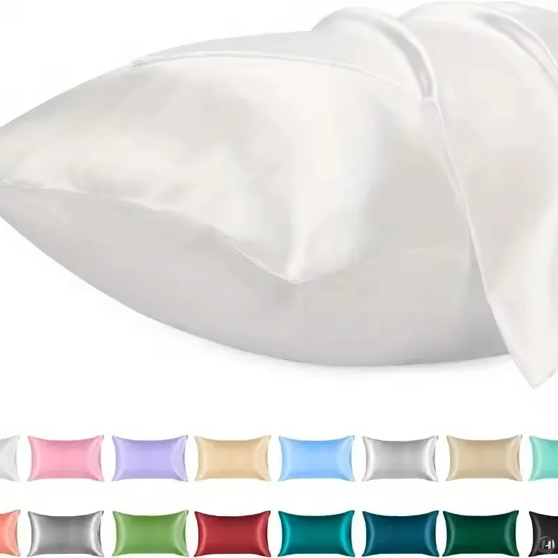 1PC Satin Pillowcase for Hair Similar to Silk Pillow Cases for Skin, Silky & Soft Pillow Covers, Gifts for Her or Him