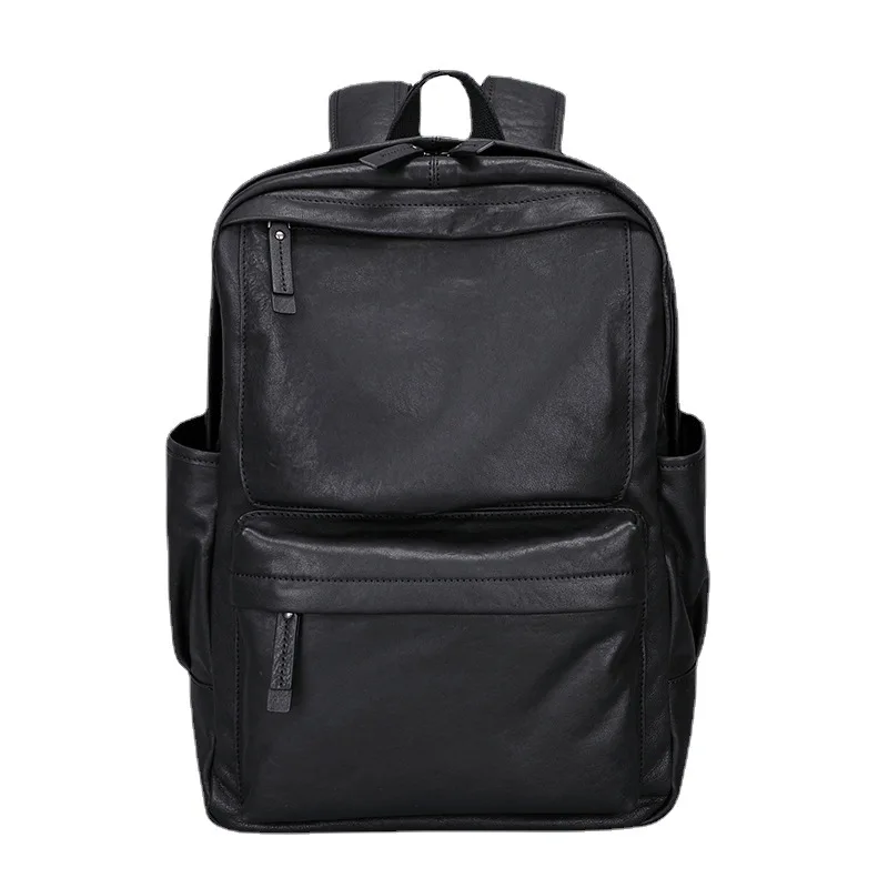 

Leather Backpack Men's Leather Men's Vegetable Tanned Leather Top Layer Cowhide Backpack Business Computer Bag Cowhide Backpack