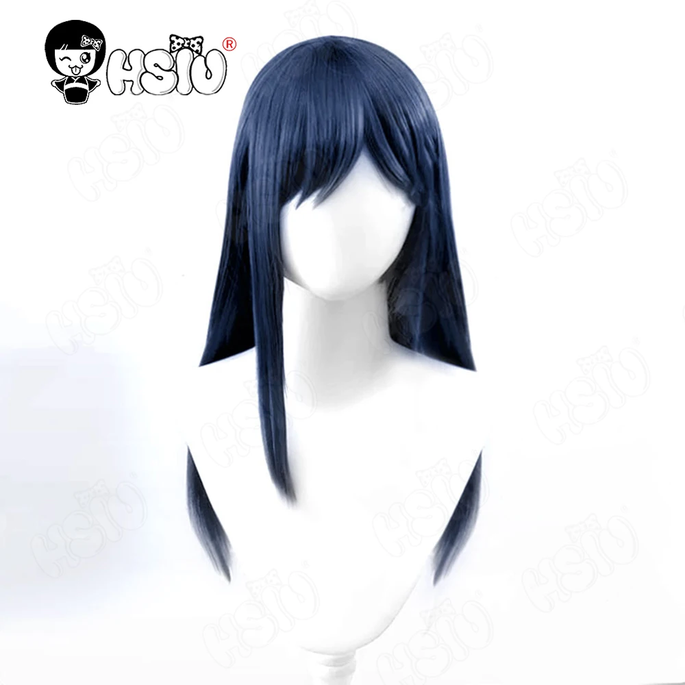 削除-コスプレウィッグ,ホシウ,ダークブルーロングヘア,合成かつら,アニメ,psycho 100, 60cm