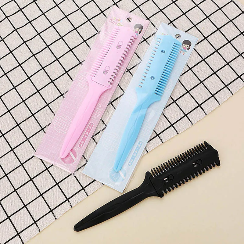 Trimmer Styling Tool 1Pc Safety Hairdressing Thinning Trimmer Colorful Hair Razor Comb Scisso Men Women Hair