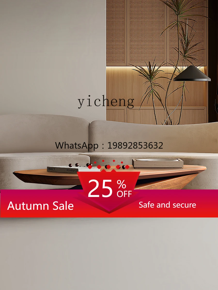 

High-Grade Solid Wood Tea Table Villa Living Room Home Design Table Creative Tea Table