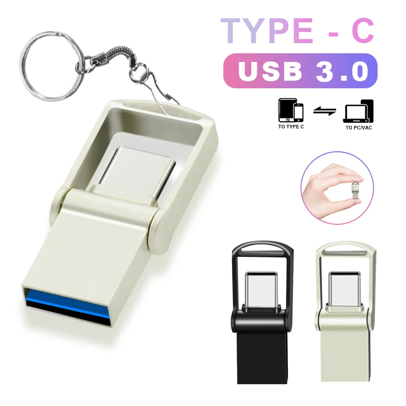 Mini 32GB 64GB 128GB Type C Ultra Dual USB 3.0 Flash Drive Memory Stick Thumb Drive U Disk