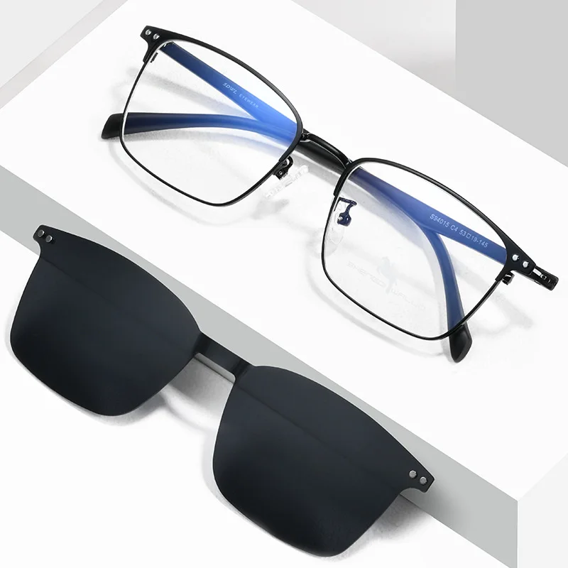 Reven Jate 94015 Polarized Sunglasses Men Women Magnetic Clip On Glasses Alloy Optical Prescription Eyewear Frames Eyeglasses