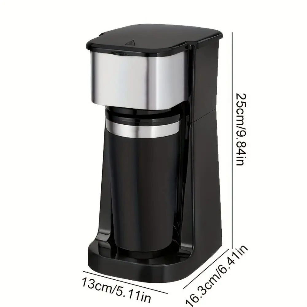 1pc 420ml Home Coffee Machine, Automatic Coffee Brewing, Coffee Brewer Milk Tea Machine with Stainless Steel Cup,Reusable Filter