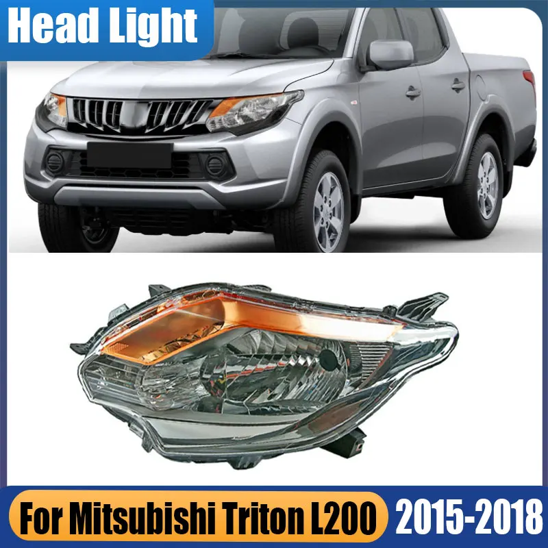 

Front Bumper Headlight For Mitsubishi Triton L200 2015 2016 2017 2018 Auto Head Light Driving Light Turn Signal Lamp Assembly