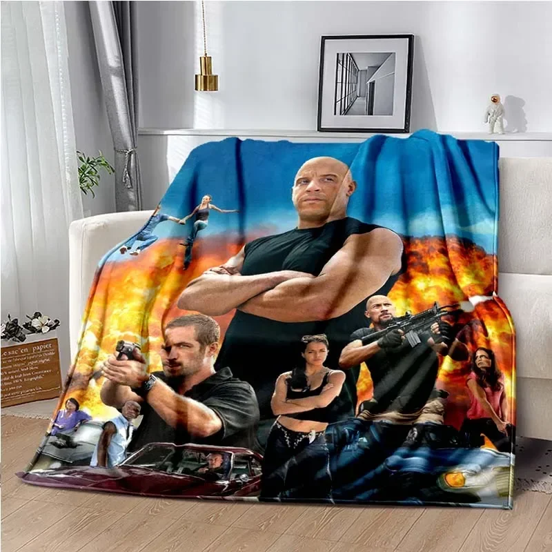 Fast and Furious Racing enthusiast Throws Blanket for Beding Sofa Hiking Picnic Fashion Super Soft Flannel Blanket birthday gift