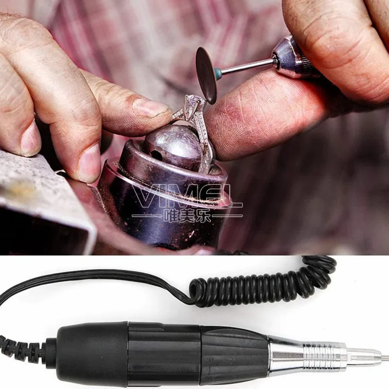 Perceuse à ongles électrique 35000 tr/min, poignée de laboratoire dentaire, micromoteur, pièce à main, manucure et pédicure pour le polissage