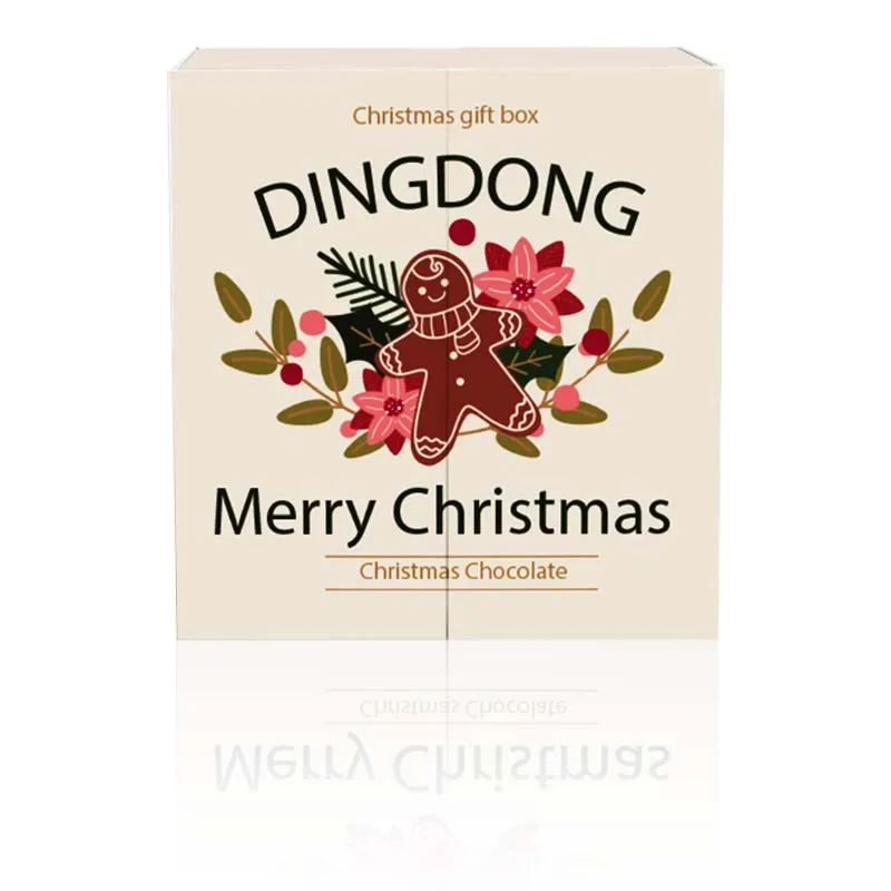 202524 Day White Blank Packaging Paper Low Moq Christmas Advent Calendar Chocolate Gift Box