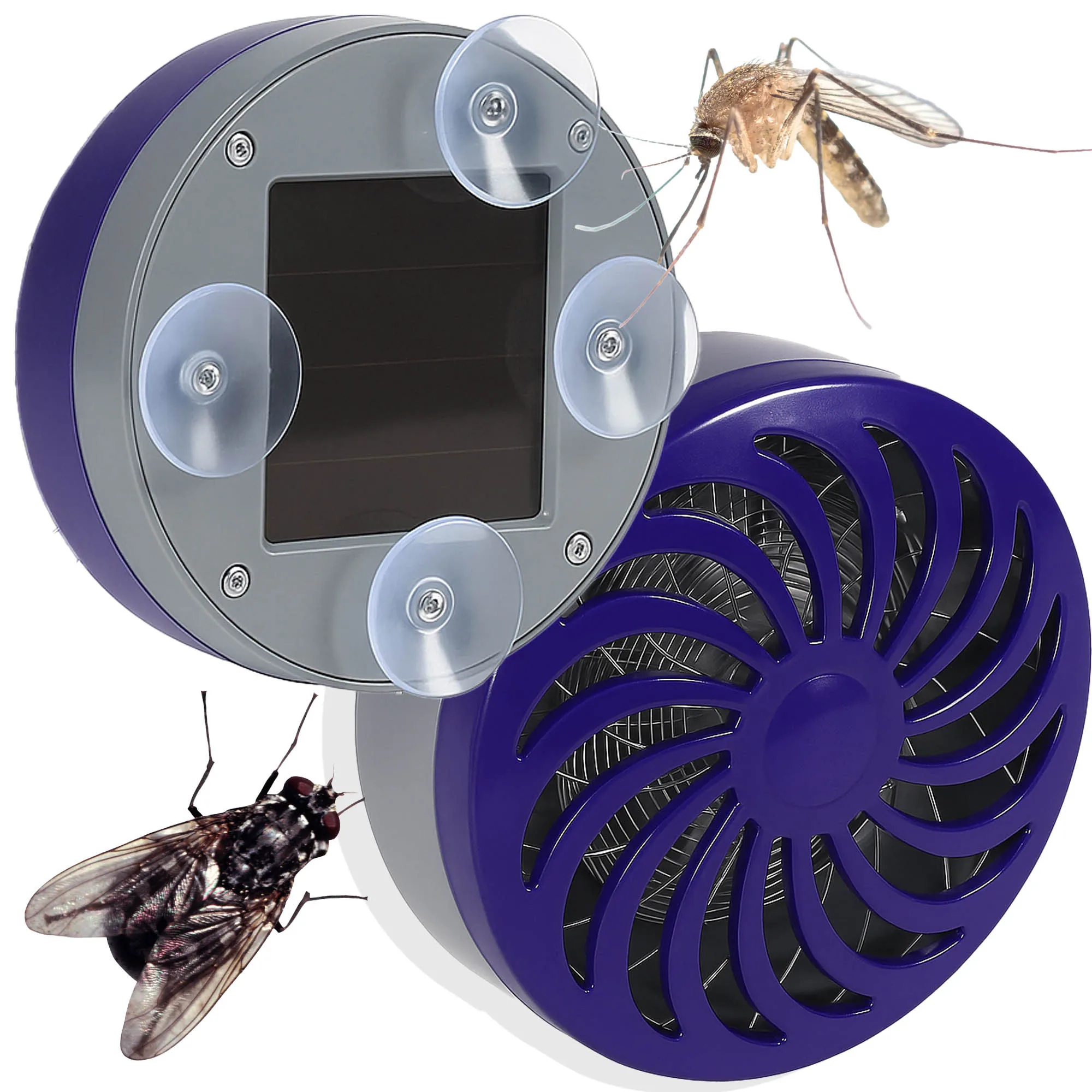 ZONNE UV Insecticide Lamp Voor Muggen Vliegen Vliegende Insecten-Eco-vriendelijke Repeller Zonder Chemie Voor Raam Zuignap