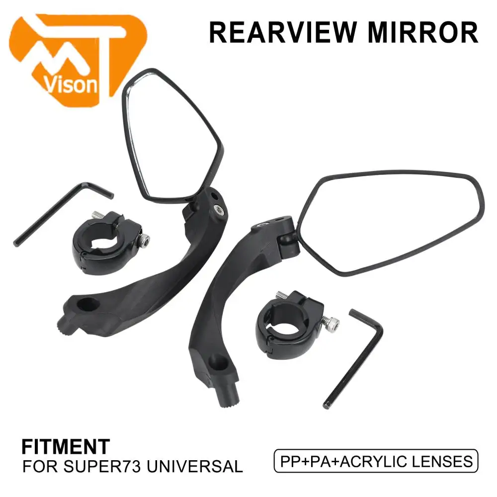 

Motorcycle Accessories Rearview Mirror PP Rear View Mirror Rear Vision Mirror Set For Super73 Super 73 S1 S2 RX Universal