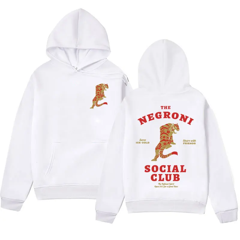 

The Negroni Social Club Meme Graphic Hoodie Men's Clothing Aesthetic Retro Cool Sweatshirt Oversized Hoodies Harajuku Streetwear