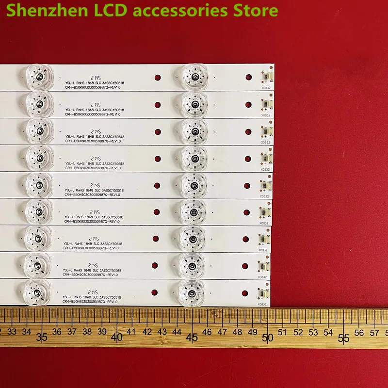 ل Haier 50K90 ضوء بار CRH-B50K903030050987Q الخلفية CRH-B50K5230300509715 50.2 سنتيمتر 3 فولت 5LED 100% جديد