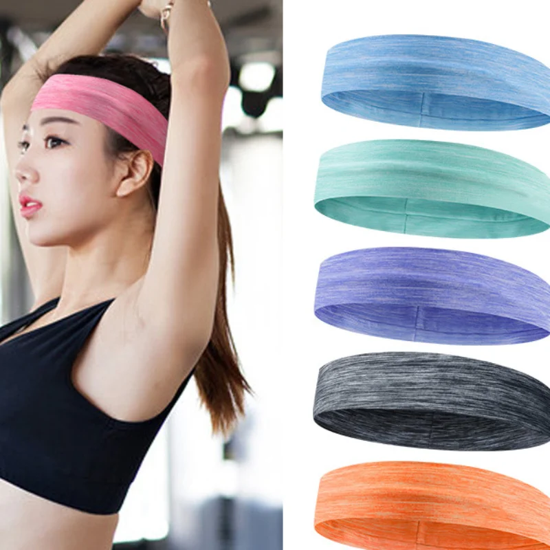 New Girls' Candy Color Knitted Hair Band Yoga Exercise Sweat-absorbing Headband Thread Cotton Face Wash Makeup Hair Bands