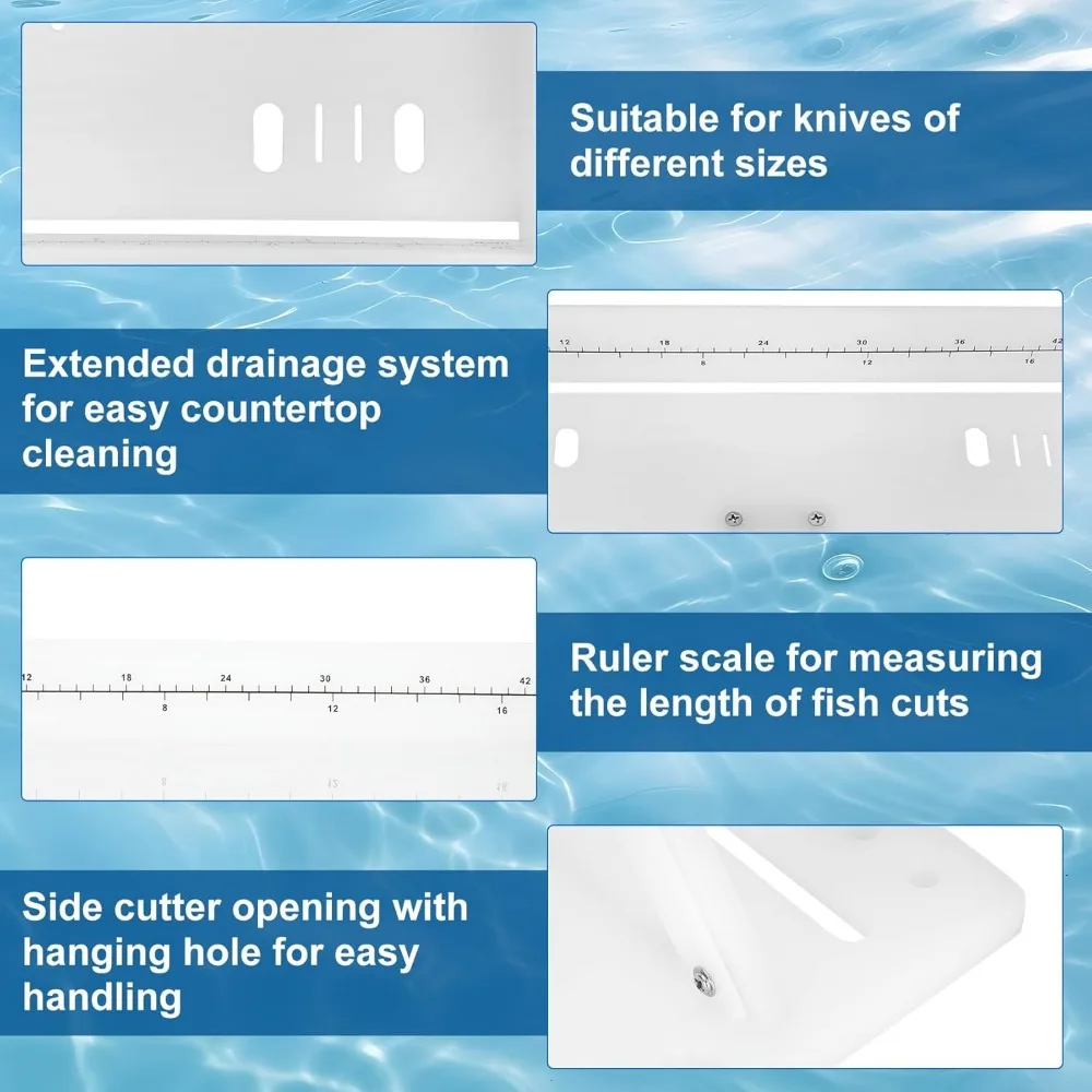 Boat Cutting Board, Bait Board/Fillet Table with 360° Adjustable Rod Holder, Rod Holder Fishing FilletTable with Scale, Plier