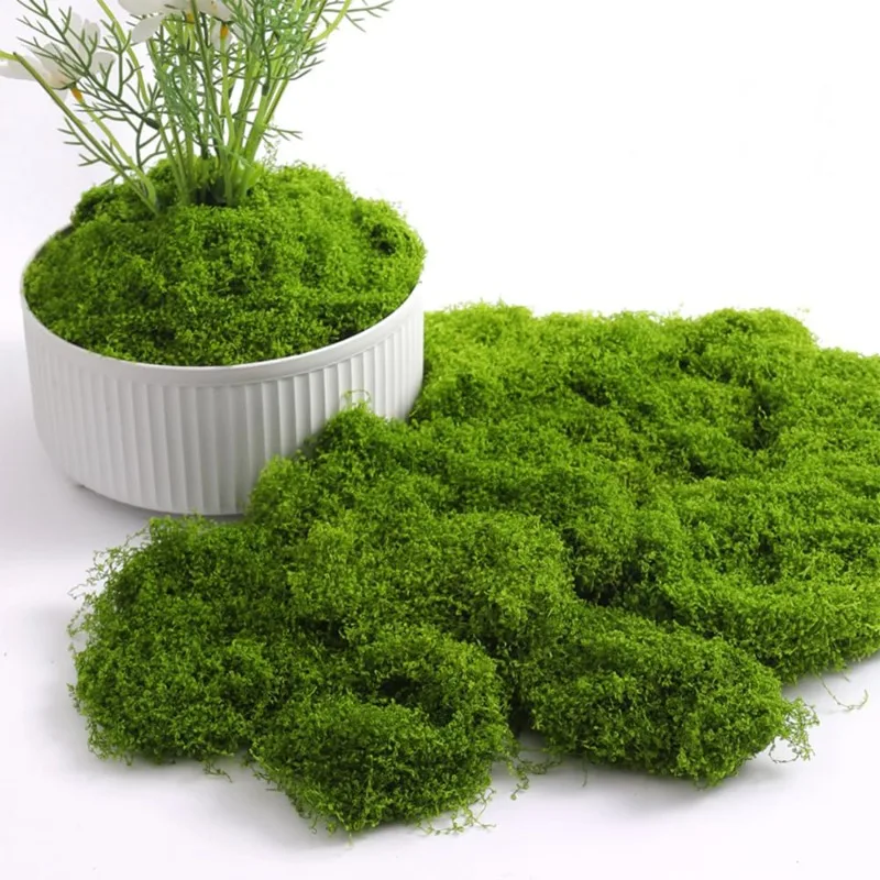 Artificial Grass Mat Green Simulation Moss Carpet Flower Shop Bonsai Landscape Decorations DIY Outdoor Garden Fake Rock Turf