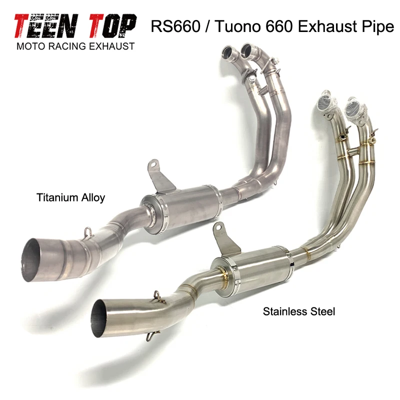 For Aprilia RS660 Tuono 660 Motorcycle Full Exhaust Systems Motobike RS 660 Exhaust Front Pipe Tuono660 Connect Tube 2021-2023