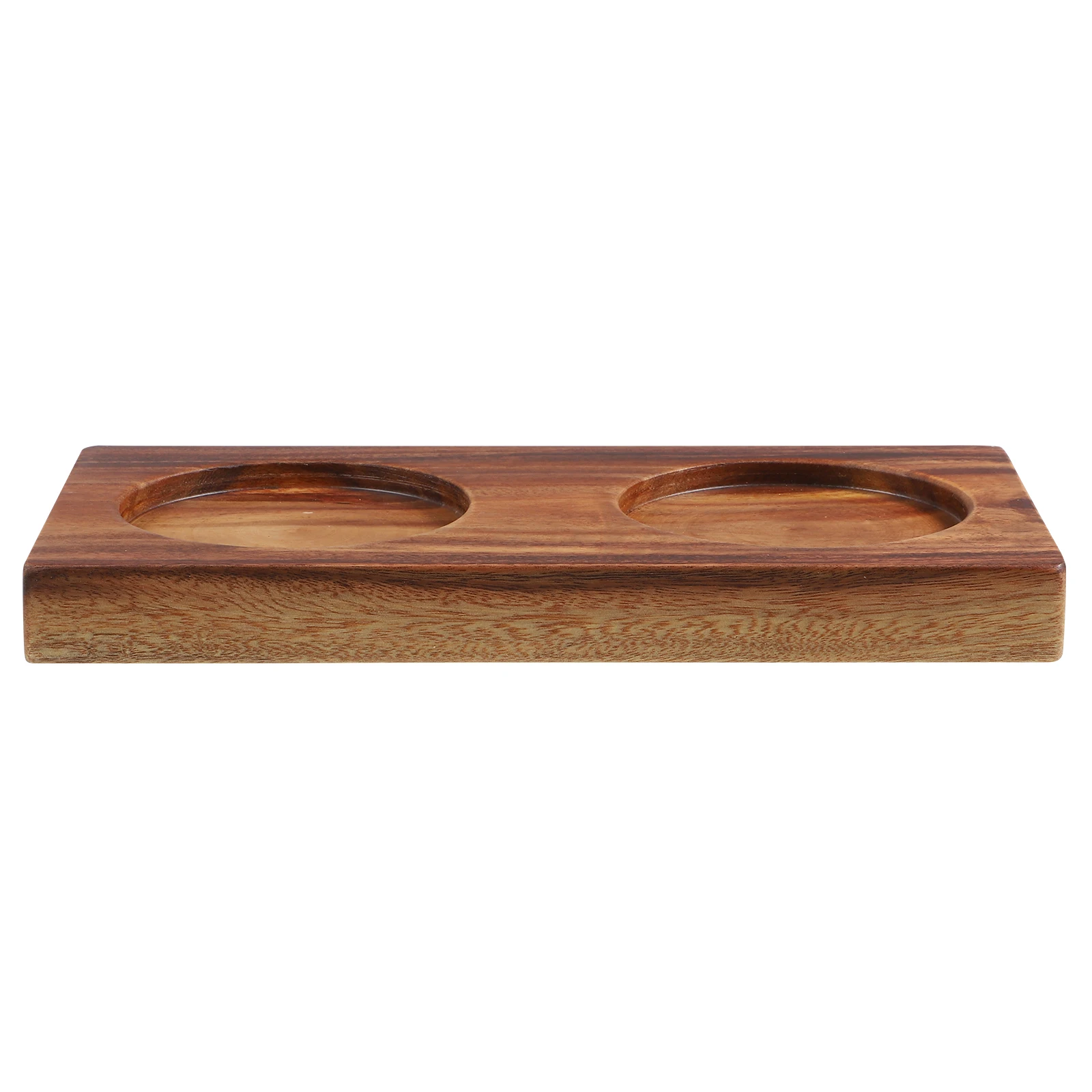 Base de molinillo de madera para saleros de molinillo de pimienta 3 # Decoraciones de bandejas multifuncionales lisas de 5,8 cm