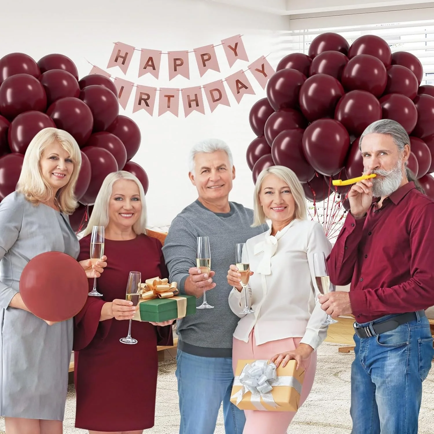 100/50pcs Burgundy Red Latex Balloons 5-12inch Wine Red Wedding Helium Balloon Decor Birthday Wedding Anniversary Baptism Globos - view 4