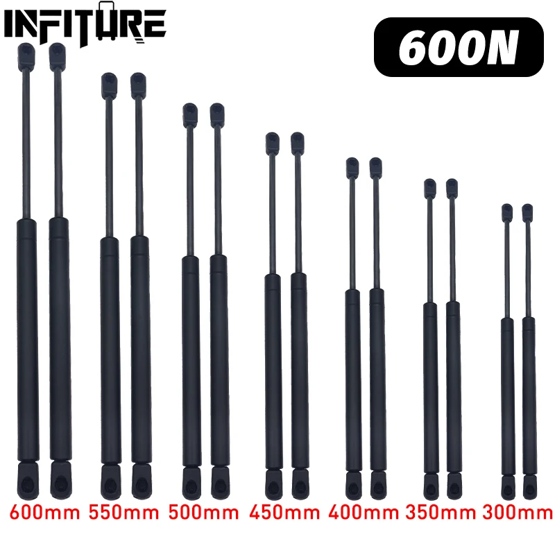 2pcs 300/350/400/450/500/550/600mm 600N Car Gas Struts Spring Shocks Lift Supports RV Windows Storage Damper Camper Back Window